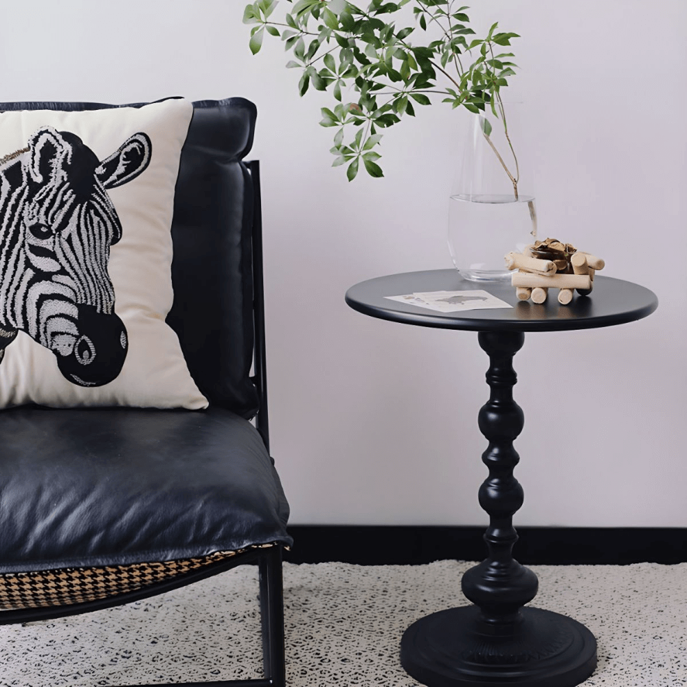 โต๊ะข้าง DEEPWOOD รุ่น COLONNADE สีดำ